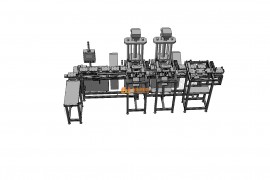 USB线材立式注塑机自动上下料