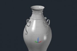 AutoCAD花瓶压印贴图渲染教程（图文教程）