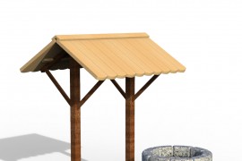 用SolidWorks软件设计一个木棚、一口井