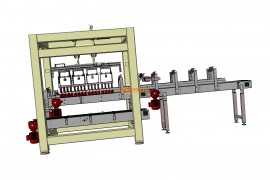 饮料行业伺服机械手自动装箱机