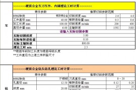 机械加工工时定额(车、铣、镗)切削用量参考表（图文教程）