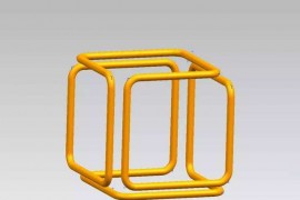 UG软件设计两种方法建模方形管道空间艺术品