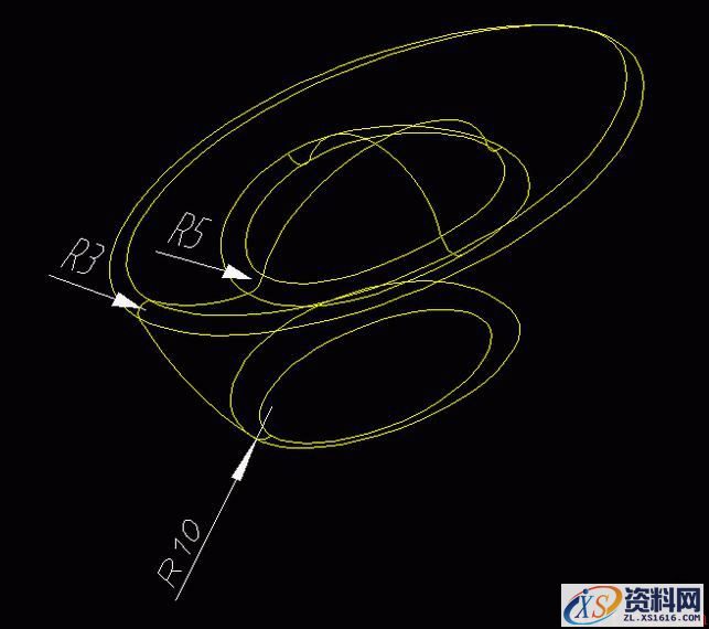 CAD绘制三维元宝(图文教程),椭圆,下图,参考,我们,元宝,第21张 CAD绘制三维元宝(图文教程),教你如何用CAD绘制三维元宝,椭圆,下图,参考,我们,元宝,第21张