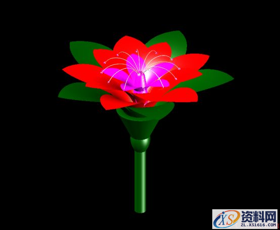 CAD建模鲜花(图文教程),如图,旋转,绘制,步骤,二维,第14张 CAD建模鲜花(图文教程),CAD绘制三维鲜花教程531.png,如图,旋转,绘制,步骤,二维,第14张