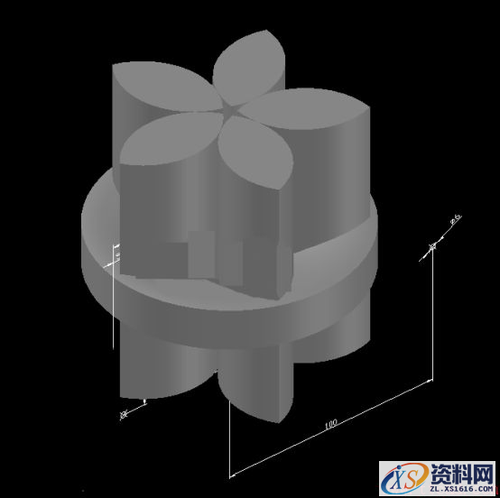 CAD建模鲜花(图文教程),如图,旋转,绘制,步骤,二维,第6张 CAD建模鲜花(图文教程),CAD绘制三维鲜花教程285.png,如图,旋转,绘制,步骤,二维,第6张