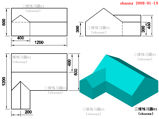 AutoCAD三维教程-拉伸、倒角(图文教程),三维,建模,二维,基础,习题,第1张 AutoCAD三维教程-拉伸、倒角(图文教程),AutoCAD三维教程-拉伸、倒角,三维,建模,二维,基础,习题,第1张