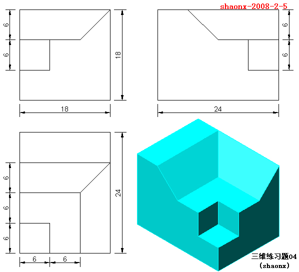 AutoCAD三维教程-拉升、差集、倒角(图文教程),三维,建模,所属,AutoCAD,基础,第1张 AutoCAD三维教程-拉升、差集、倒角(图文教程),AutoCAD三维教程-拉升、差集、倒角,三维,建模,所属,AutoCAD,基础,第1张