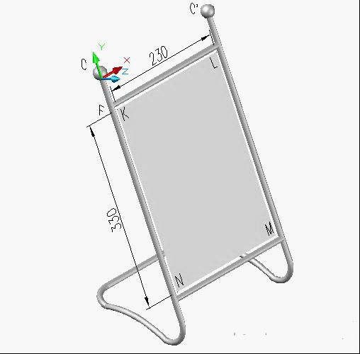 AutoCAD教程:三维公告牌制作(图文教程),单击,绘制,拉伸,命令,视图,第8张 AutoCAD教程:三维公告牌制作(图文教程),AutoCAD教程:三维公告牌制作,单击,绘制,拉伸,命令,视图,第8张
