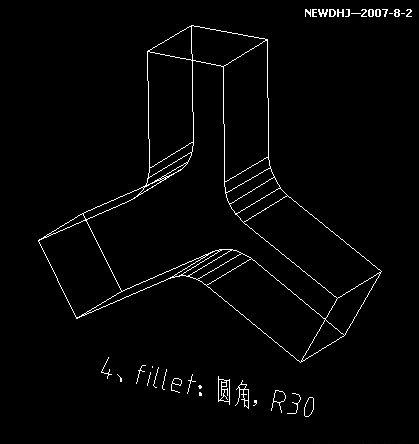 AutoCAD三维建模教程:三通管的制作过程(图文教程),圆角,差集,一圆,阵列,螺纹,第5张 AutoCAD三维建模教程:三通管的制作过程(图文教程),AutoCAD三维建模教程:三通管的制作过程_中国教程网,圆角,差集,一圆,阵列,螺纹,第5张