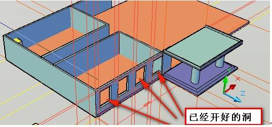 AutoCAD三维建筑模型建模(图文教程),下图,矩形,拉伸,命令,门厅,第21张 AutoCAD三维建筑模型建模(图文教程),AutoCAD三维建筑模型建模,下图,矩形,拉伸,命令,门厅,第21张