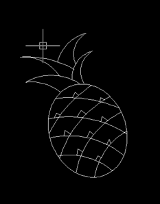 用中望CAD画菠萝(图文教程),教程,CAD,第6张 用中望CAD画菠萝(图文教程),用CAD如何画菠萝,教程,CAD,第6张