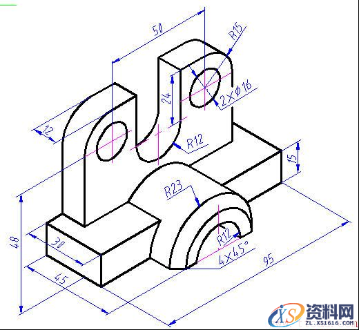 CAD中画三维模型的等轴测图(图文教程),三维,模型,教程,CAD,第1张 CAD中画三维模型的等轴测图(图文教程),CAD中画三维模型的等轴测图363.png,三维,模型,教程,CAD,第1张