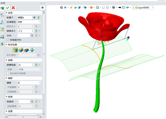 使用中望3D设计玫瑰花(图文教程),使用,教程,设计,第12张 使用中望3D设计玫瑰花(图文教程),12.png,使用,教程,设计,第12张