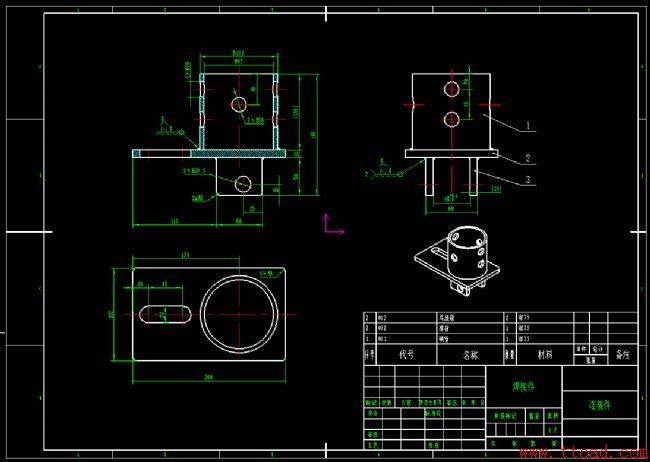 建模时如何结合Pro/E软件和CAXA软件绘制连接件工程图,软件,建模,绘制,第11张 建模时如何结合Pro/E软件和CAXA软件绘制连接件工程图,利用Pro/E软件和CAXA软件绘制连接件工程图(附图纸),软件,建模,绘制,第11张