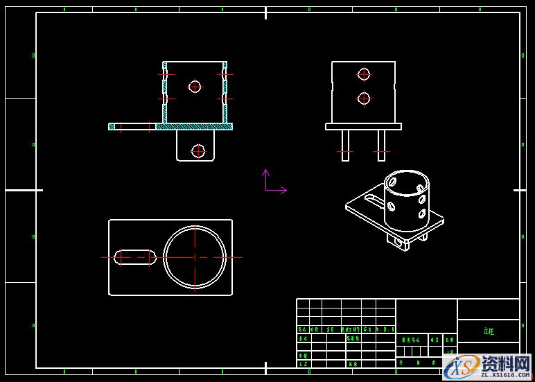利用Pro/E软件和CAXA软件绘制连接件工程图(附图纸）（图文教程） ...,利用Pro/E软件和CAXA软件绘制连接件工程图(附图纸）,标注,二维,序号,零件,第4张