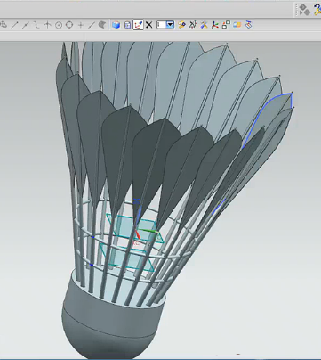 用UGNX软件画羽毛球模型方法与步骤,模型,步骤,软件,第16张 用UGNX软件画羽毛球模型方法与步骤,UGNX建立羽毛球模型,模型,步骤,软件,第16张