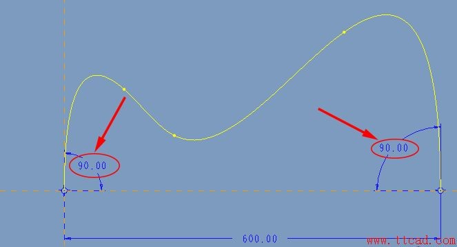 Pro/E软件如何精确控制样条曲线标注尺寸方法,Pro/E样条曲线标注尺寸方法,标注,曲线,半径,第3张