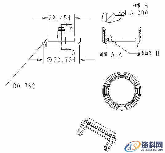 Pro/E工程图教程-(4)尺寸标注（图文教程）,Pro/E工程图教程-(4)尺寸标注,尺寸,如图,显示,步骤,注释,第17张