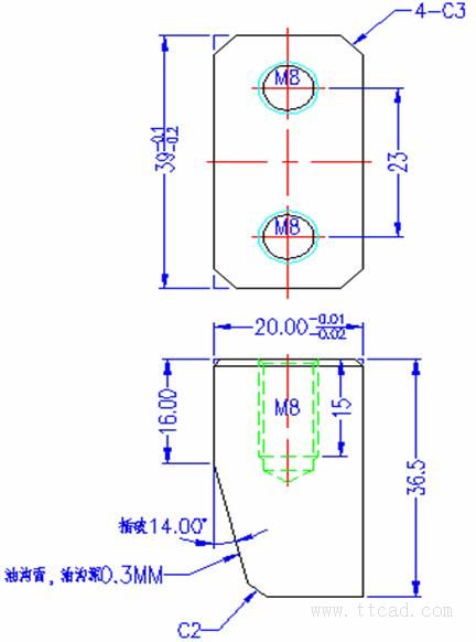 模具制图的标注经验（图文教程）,模具制图的标注经验,标注,螺丝,主视图,第19张