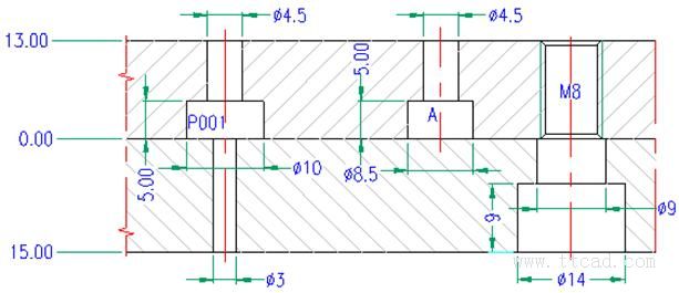 模具制图的标注经验（图文教程）,40,标注,螺丝,主视图,第9张