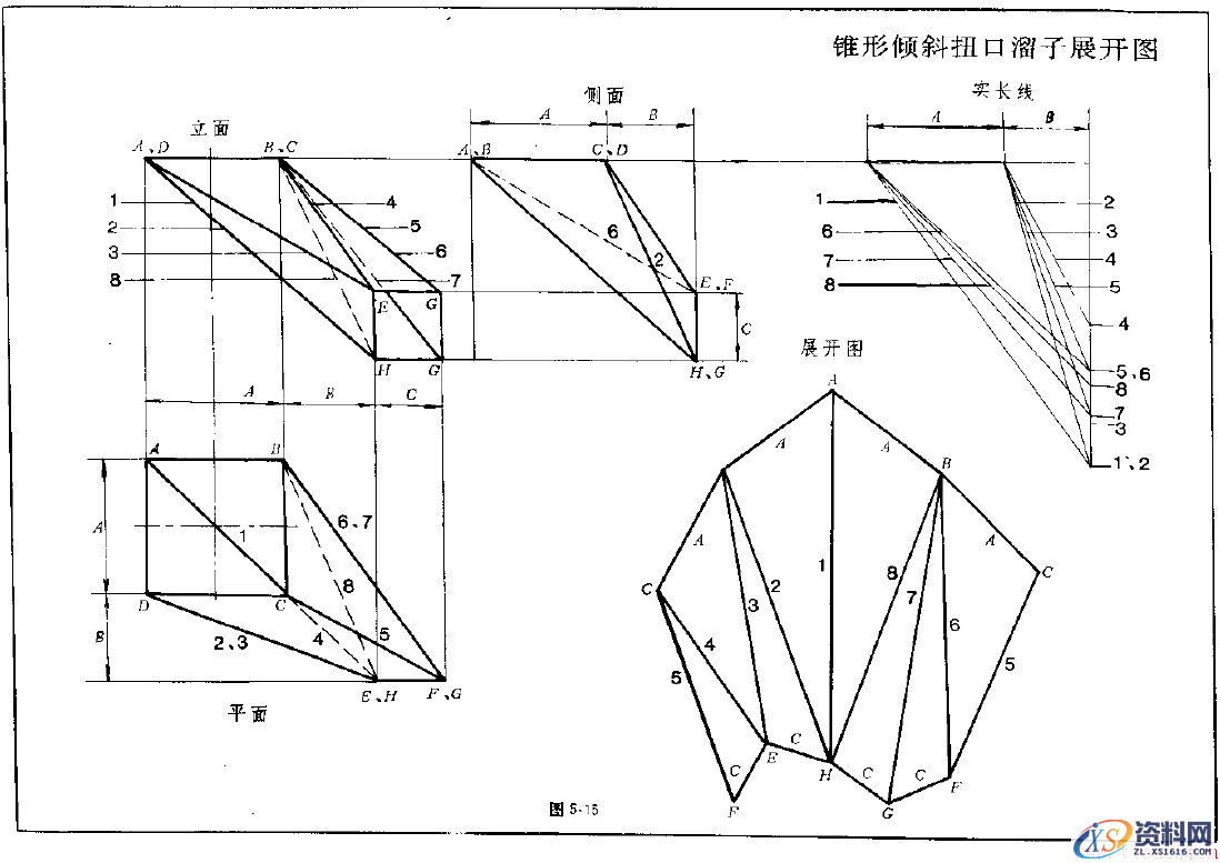 钣金展开实例—方锥体展开图(图文教程),锥体,实例,第15张 钣金展开实例—方锥体展开图(图文教程),钣金展开实例—方锥体展开图,锥体,实例,第15张