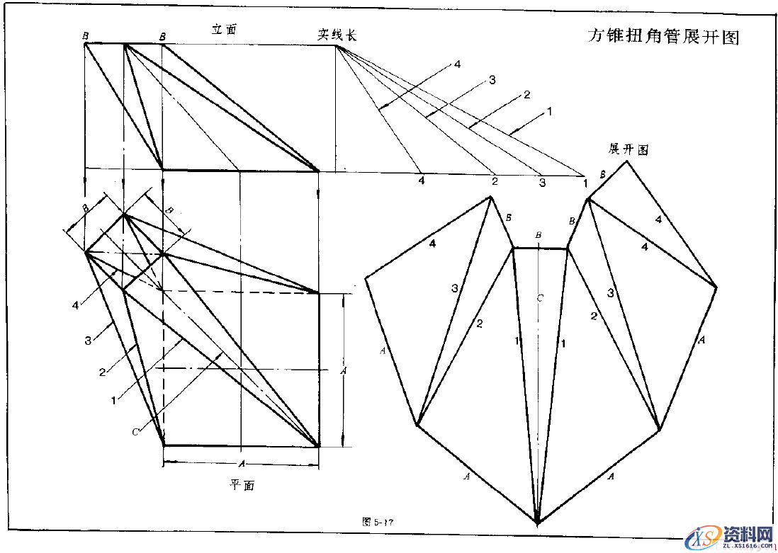 钣金展开实例—方锥体展开图(图文教程),锥体,实例,第17张 钣金展开实例—方锥体展开图(图文教程),钣金展开实例—方锥体展开图,锥体,实例,第17张