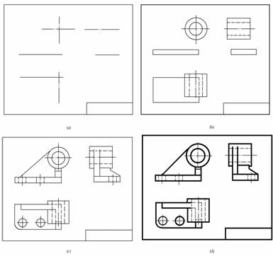 机械制图教程-(4.2)组合体投影图的画法(图文教程),组合体,教程,画法,制图,第2张 机械制图教程-(4.2)组合体投影图的画法(图文教程),机械制图教程-(4.2)组合体投影图的画法,组合体,教程,画法,制图,第2张