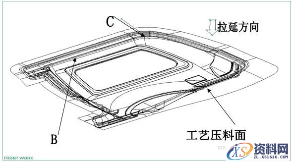 绘制汽车车身覆盖件冲压综合工序图的方法（图文教程）,绘制汽车车身覆盖件冲压综合工序图的方法,变形,成形,制件,应力,第19张