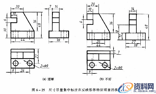 机械制图教程—6-4组合体的尺寸注法(图文教程),尺寸,基准,如图,标注,第6张 机械制图教程—6-4组合体的尺寸注法(图文教程),机械制图教程—6-4组合体的尺寸注法,尺寸,基准,如图,标注,第6张