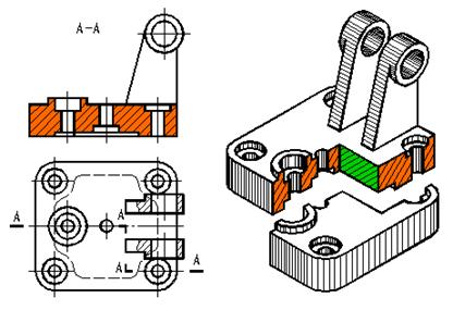 七、机件表达方法|AutoCAD机械制图教程（图文教程）,七、机件表达方法|AutoCAD机械制图教程,剖视图,视图,画法,机件,第16张
