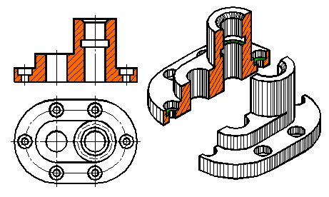七、机件表达方法|AutoCAD机械制图教程（图文教程）,七、机件表达方法|AutoCAD机械制图教程,剖视图,视图,画法,机件,第14张