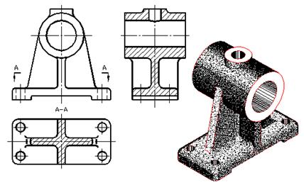 七、机件表达方法|AutoCAD机械制图教程（图文教程）,七、机件表达方法|AutoCAD机械制图教程,剖视图,视图,画法,机件,第13张