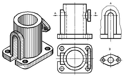 七、机件表达方法|AutoCAD机械制图教程（图文教程）,七、机件表达方法|AutoCAD机械制图教程,剖视图,视图,画法,机件,第5张