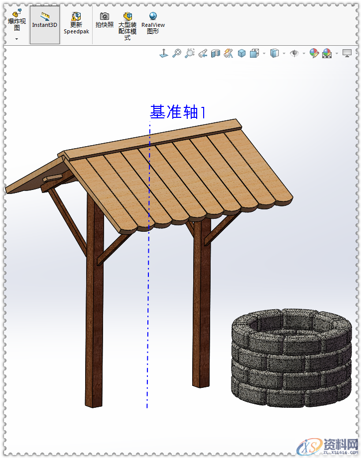 用SolidWorks软件设计一个木棚、一口井,SolidWorks,一个,设计,第36张 用SolidWorks软件设计一个木棚、一口井,SolidWorks,一个,设计,第36张
