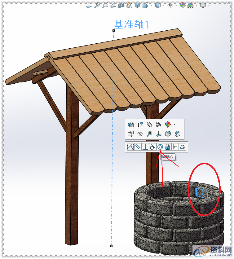 用SolidWorks软件设计一个木棚、一口井,SolidWorks,一个,设计,第37张 用SolidWorks软件设计一个木棚、一口井,SolidWorks,一个,设计,第37张