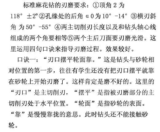 磨削钻头四大口诀(图文教程),磨削,口诀,第1张 磨削钻头四大口诀(图文教程),磨削钻头四大口诀,磨削,口诀,第1张