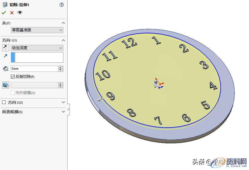 SW绘制一个钟表,小技巧就在其中,阵列变化的实例用起来,阵列,绘制,实例,第8张 SW绘制一个钟表,小技巧就在其中,阵列变化的实例用起来,SW绘制一个钟表,小技巧就在其中,阵列变化的实例用起来,阵列,绘制,实例,第8张