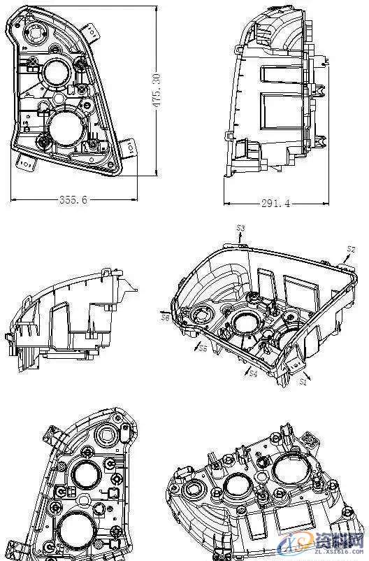 塑胶模具汽车大灯灯亮模设计详解,塑件,模具,设计,分型,第5张