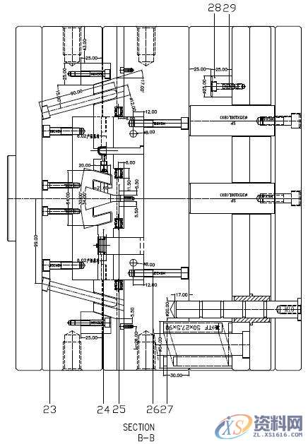 塑胶模具设计之四面抽芯多型腔的设计要点,型腔,模具设计,要点,塑胶,第4张 塑胶模具设计之四面抽芯多型腔的设计要点,型腔,模具设计,要点,塑胶,第4张