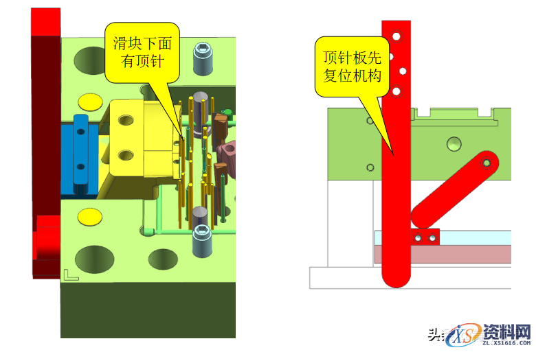 塑胶模具设计-经典的前模斜顶加后模先复位结构解析,模具设计,塑胶,结构,第9张 塑胶模具设计-经典的前模斜顶加后模先复位结构解析,塑胶模具设计-经典的前模斜顶加后模先复位结构解析,模具设计,塑胶,结构,第9张