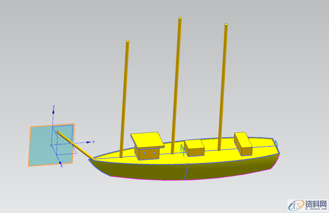 塑胶模具设计:UG三维建模一艘帆船,收藏起来,三维,模具设计,建模,塑胶,第15张 塑胶模具设计:UG三维建模一艘帆船,收藏起来,三维,模具设计,建模,塑胶,第15张