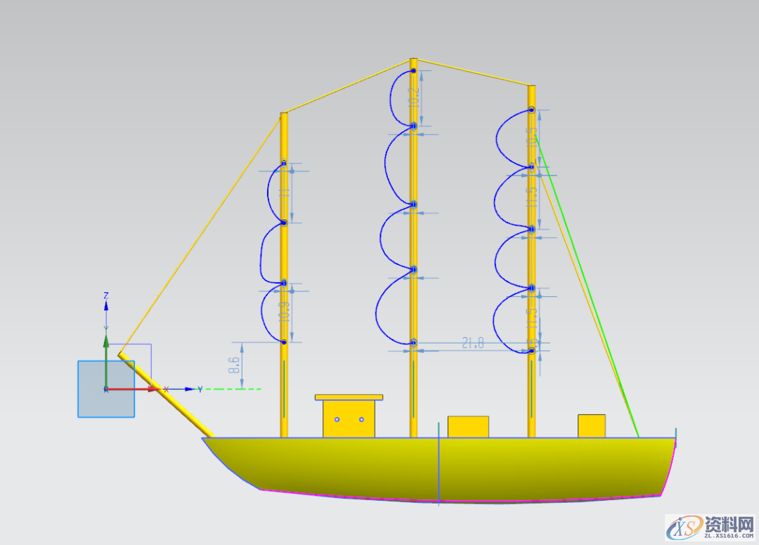 塑胶模具设计:UG三维建模一艘帆船,收藏起来,三维,模具设计,建模,塑胶,第22张 塑胶模具设计:UG三维建模一艘帆船,收藏起来,三维,模具设计,建模,塑胶,第22张