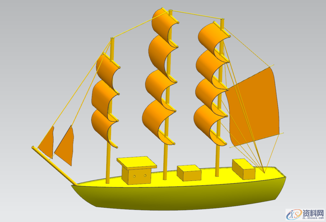 塑胶模具设计:UG三维建模一艘帆船,收藏起来,三维,模具设计,建模,塑胶,第30张 塑胶模具设计:UG三维建模一艘帆船,收藏起来,三维,模具设计,建模,塑胶,第30张