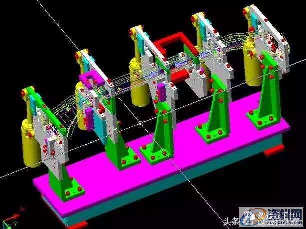 分享自动化焊装夹具设计方案，干货满满！一、工艺分析流程二、夹具三维建模三、二维转图及尺寸标注四、零件加工流程五、气路分析,坐标,标注,图纸,加工,第5张