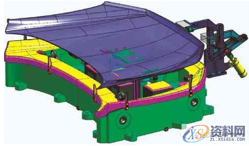 发动机盖包边模具结构设计,制件,如图,角度,第8张 发动机盖包边模具结构设计,发动机盖包边模具结构设计,制件,如图,角度,第8张