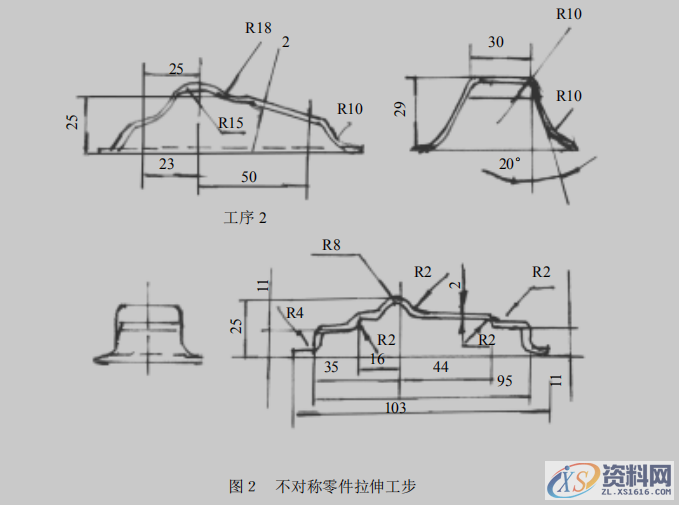 五金模具设计零件产品形状复杂且不对称零件的拉伸工艺，值得参考 ... ...1.前言2.工艺过程的制定3 模具结构举例(图3),五金模具设计零件产品形状复杂且不对称零件的拉伸工艺，值得参考,拉伸,零件,形状,模具,第2张