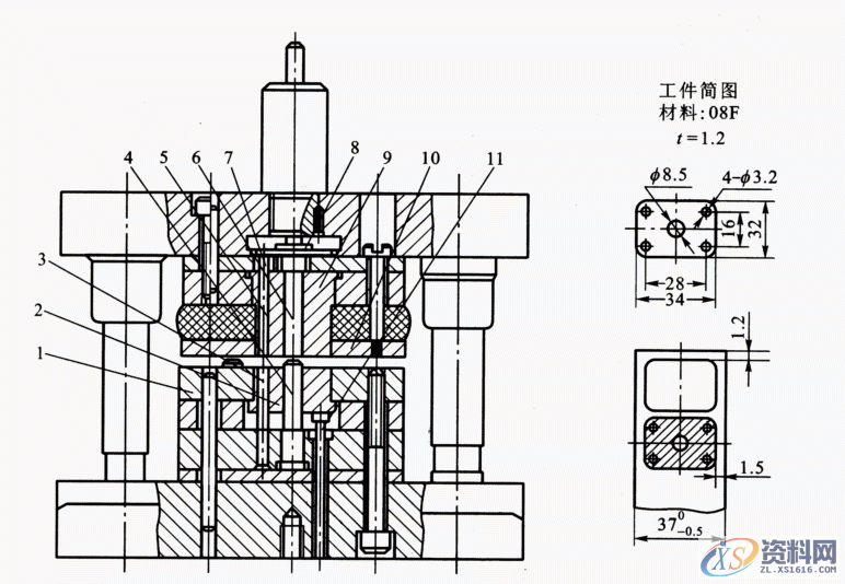五金汽车冲压模具之冲裁模的结构构造,结构,第8张 五金汽车冲压模具之冲裁模的结构构造,五金汽车冲压模具之冲裁模的结构构造,结构,第8张