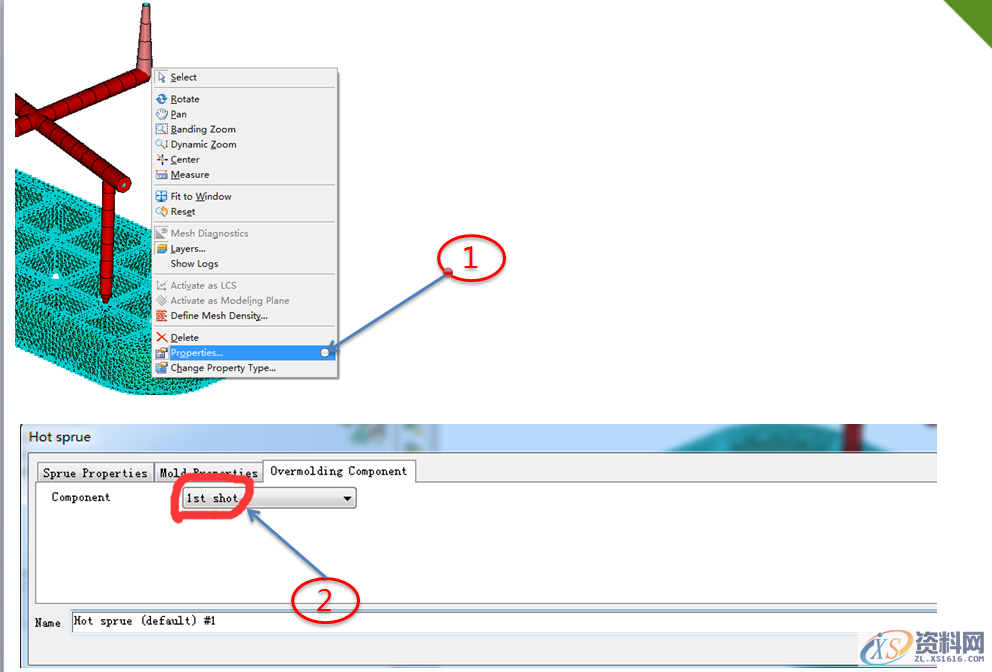 模流分析进行双色模分析的操作流程以及注意事项,仅需10个步骤 ...,网格,流道,进行,第10张 模流分析进行双色模分析的操作流程以及注意事项,仅需10个步骤 ...,模流分析进行双色模分析的操作流程以及注意事项,仅需10个步骤,网格,流道,进行,第10张