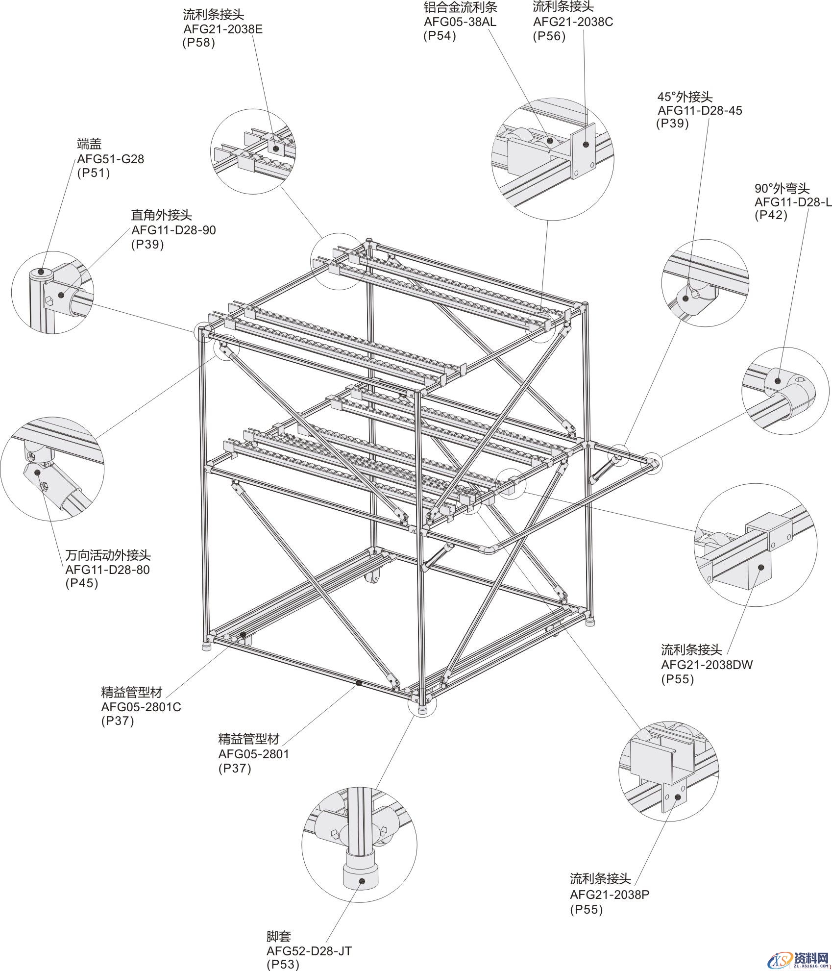 铝合金精益管及其配件使用方法介绍(第一期)(图文教程),产品,采用,结构,第2张 铝合金精益管及其配件使用方法介绍(第一期)(图文教程),铝合金精益管及其配件使用方法介绍(第一期),产品,采用,结构,第2张