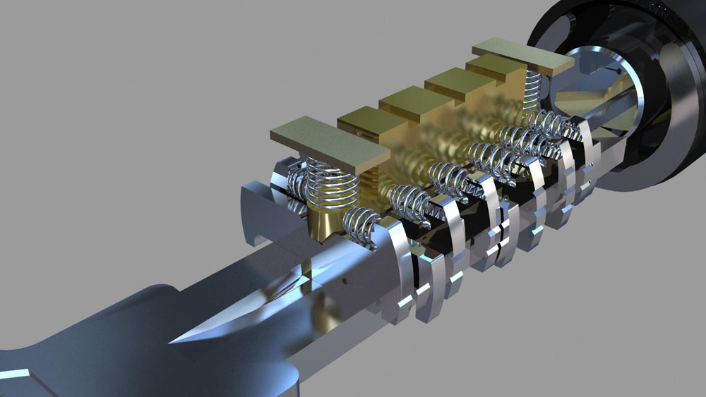 金点原子叶片锁结构3D图解(图文教程),结构,第13张 金点原子叶片锁结构3D图解(图文教程),金点原子叶片锁结构3D图解,结构,第13张